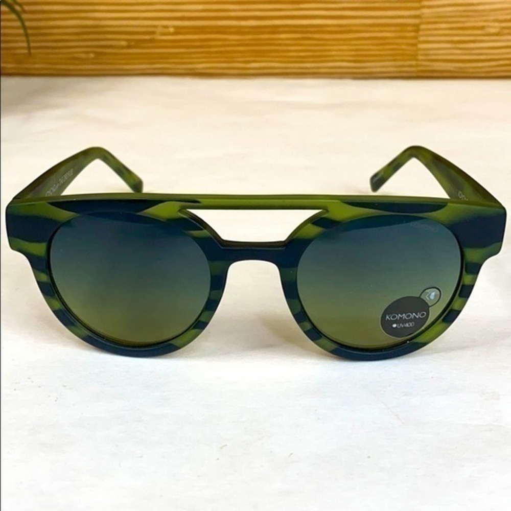 KOMONO Men’s NEW Dreyfuss Green Safari Sunglasses - Picture 12 of 16